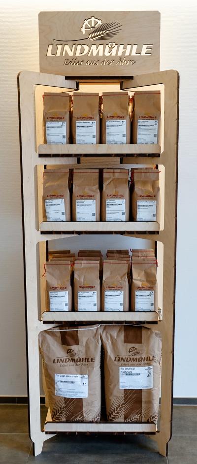 1kg- und 5kg-Mehlsäcke der Lindmühle