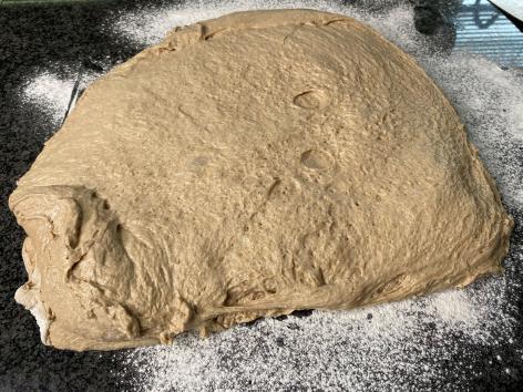 Teig vor dem Aufziehen