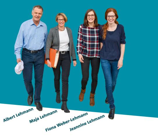 Familie Lehmann: Albert, Maja, Fiona, Jeannine